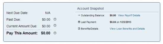 I counted down the days until I would login to my student loan account and see this.
