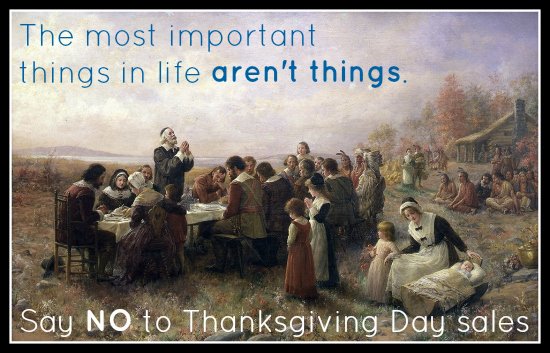 Save Thanksgiving! Say no to sales.