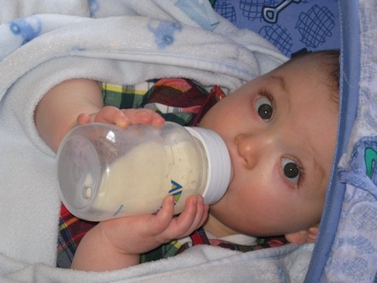 A healthy happy formula fed baby