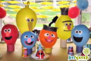 Sesame Street balloon party decorations