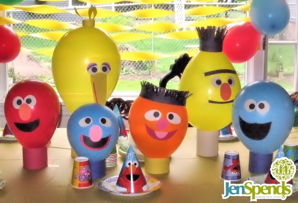 Sesame Street balloon party decorations
