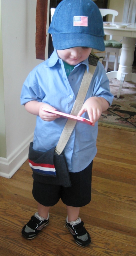 DIY Kid's Mail Carrier Costume