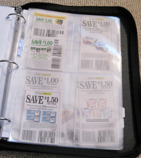 Coupon organizer pages