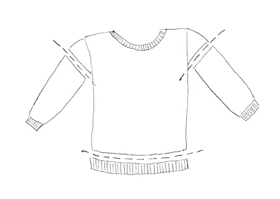 How to make a costume tunic from a sweatshirt