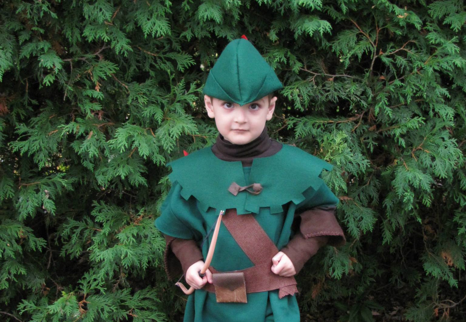 Unthinkable calligraphy Resistant DIY Handmade kids Robin Hood and Friar Tuck Halloween costumes