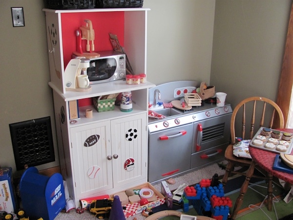 Play kitchen mess