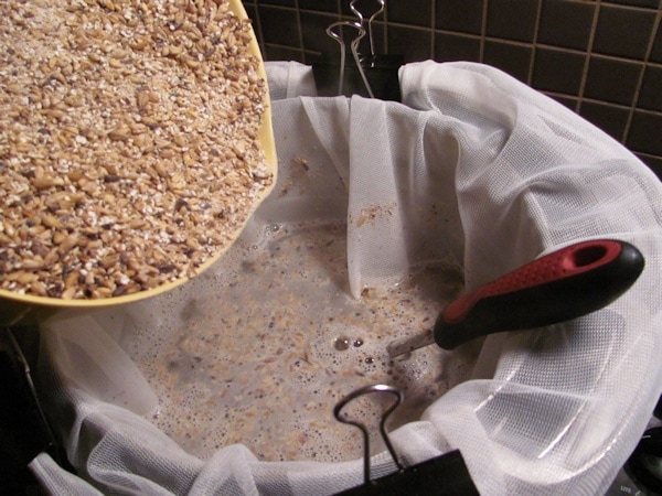 Brewing beer grains