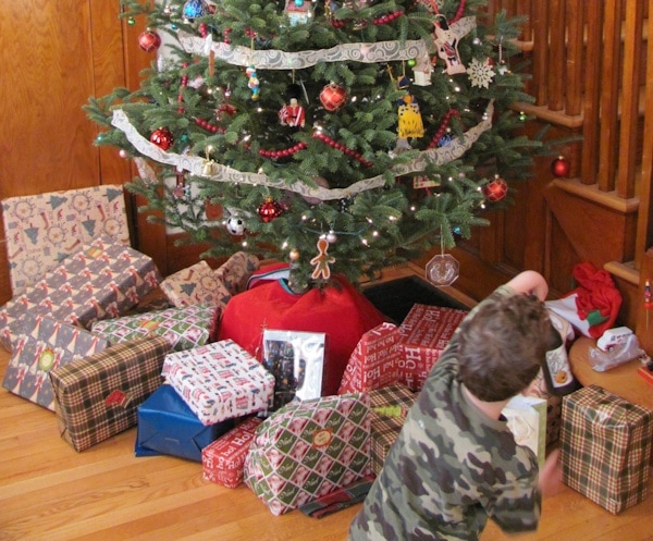 Christmas presents under the tree