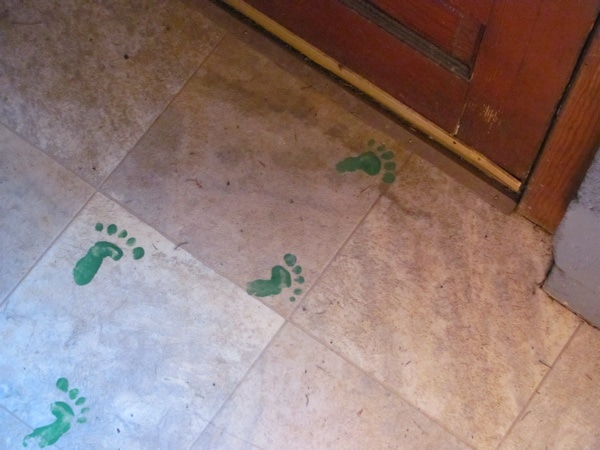 leprechaun paint footprints