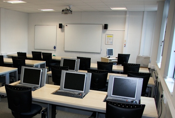 A college computer classroom