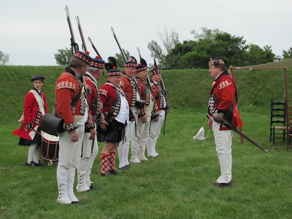 Historical reenactment at Fort Ontario