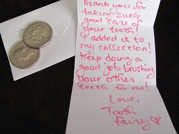 Letter from the tooth fairy