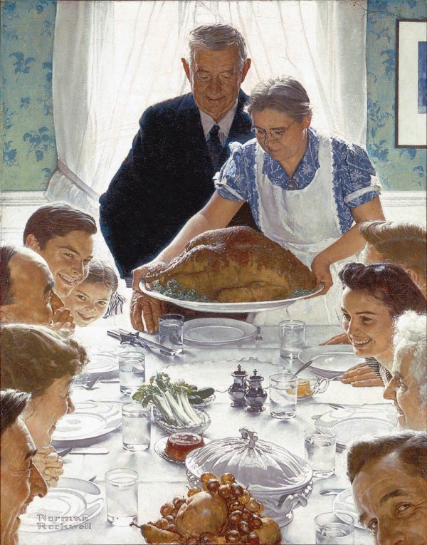 Norman Rockwell Freedom from Want Thanksgiving painting