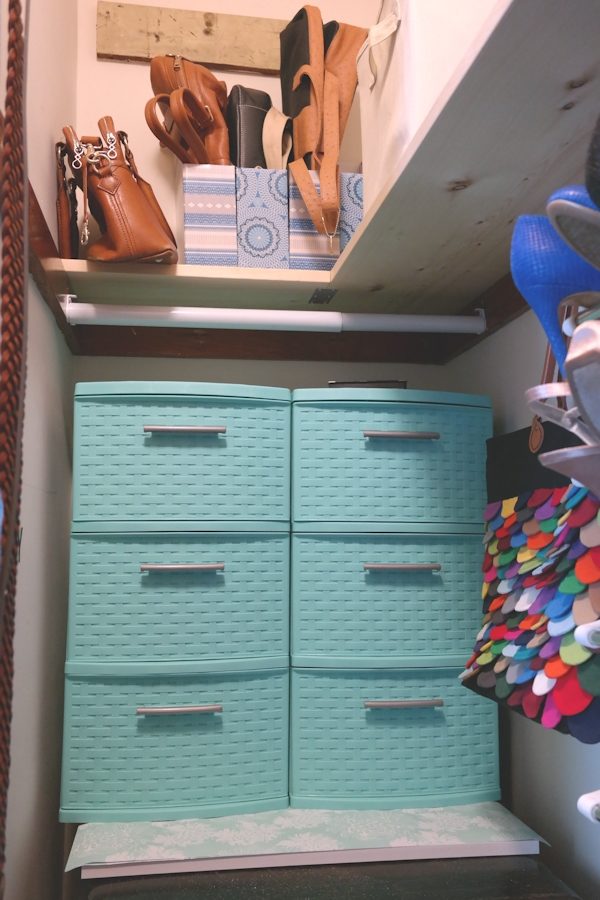 Plastic storage drawers