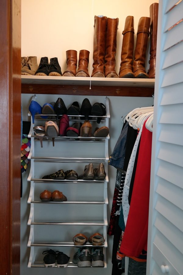 Shoe storage in my small walk-in closet