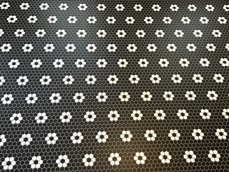 DIY Vinyl Floor Rug Keeps Snow Melt Off Hardwood Floors | Jen Spends Less